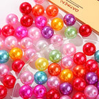 20mm Acrylic Beads 100pcs Color Pearl Bead Chunky Bubblegum Beads for DIY Jewelry Making (Pearl) - color: pearl