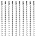 SUMERSHA 50 Pack Ball Chain Necklaces 30 inch Stainless Steel #3 2.4mm Bead Pull Chain - size: 30 inch Stainless Steel