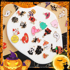352 Pcs Assorted Charms for Jewelry Making,Mixed Enamel KC Gold Alloy Letter Pendants,Wholesale Bulk Jewelry Charms for DIY Necklace Bracelet Earring and Crafting - style: A6:Halloween Charms-60pairs