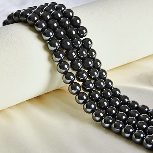 35pcs 10mm Black Hematite Beads Natural Gemstone Beads Round Loose Beads for Jewelry Making - color: Black Hematite, size: 10mm