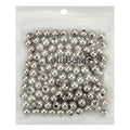 LolliBeads (R) Platinum Smooth Round Metal Beads 8 mm 200 Pcs - color: Platium 200 Pcs 8mm