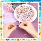 Augshy 700pcs Cute Acrylic Mini Shell Fish Starfish Beads for Party Decoration Making DIY Craft Accessories - style: Ocean Style