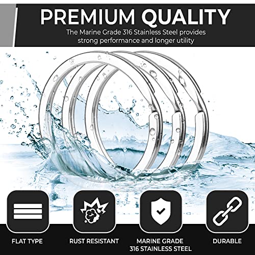 CREST Surgical and Marine Grade Stainless Steel Split Ring for Keychains SS316L Key Rings for Car Keys - color: 25-pack 316ss