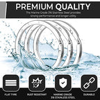 CREST Surgical and Marine Grade Stainless Steel Split Ring for Keychains SS316L Key Rings for Car Keys - color: 25-pack 316ss
