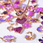Bulk Gold Enamel Charms for Jewelry Making, Colorful Metal Charms Pendant for Bracelet Necklace and Crafting - color: Purple Theme