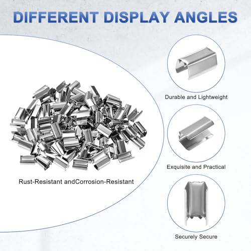 M METERXITY 100-Pack Fold Over Crimp End Caps, 0.6 x 0.3in/ 15 x 7mm Crimp Fasteners Ribbon Ends with Clamps for Jewelry Making/Leather Decor/DIY/Bracelets, Belt Buckle End Tip [Silver] - size: 0.6 x 0.3in/15 x 7mm