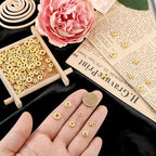 300 Pcs Gold Spacer Beads for Jewelry Making, 6 Styles Zinc Alloy Gold Beads for Bracelets Include Flower Snowflake Donut Bicone Decorative Gold Bracelet Bead for Craft DIY Necklace Earring Supplies