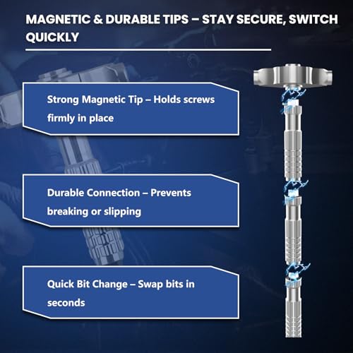 Ratcheting Screwdriver Set, 40-in-1 Magnetic Multi-Bit Driver with Dual-Direction Ratchet, Detachable T-Handle, Magnetic Booster, Extended Grip & Storage Box for Home Repair, Appliances & DIY - size: 40 PCS