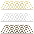 Oubaka 210pcs Triangle Earring Hoops, Gold, Silver, Ancient Cyan - Earring Beading Hoops - Jewelry Making Supplies - color: 210pcs