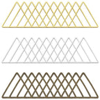 Oubaka 210pcs Triangle Earring Hoops, Gold, Silver, Ancient Cyan - Earring Beading Hoops - Jewelry Making Supplies - color: 210pcs