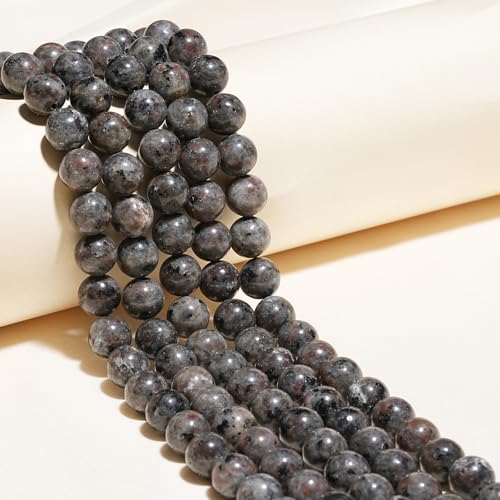 8mm Natural Flame Yooperlite Gemstone Beads Polished Round Smooth Stone Beads for Bracelets Jewelry Making 15inch Loose Beads - color: Flame Yooperlite Stone, size: 8mm