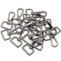 JWBIZ 16 Pcs D Ring Swivel Lobster Claw Clasp, Push Gate Snap Hooks Trigger Clips (Gun Black, 3/4 inch) - color: Gun Black, size: 3/4 inch