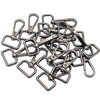 JWBIZ 16 Pcs D Ring Swivel Lobster Claw Clasp, Push Gate Snap Hooks Trigger Clips (Gun Black, 3/4 inch) - color: Gun Black, size: 3/4 inch