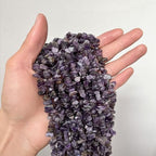 200pcs Natural Chip Stone Beads Amethyst Stones Crystals Stone Beads Gemstone Chip Beads for Bracelet Necklace Earrings Jewelry Making (Amethyst) - color: amethyst