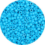 1200pcs Pony Beads Bulk – Light Blue 6x9mm Plastic Craft Beads for Bracelets, Jewelry, Hair Braiding & DIY Projects - color: Light Blue