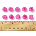 40pcs Round Acrylic Berry Beads, 12mm Large Chunky Bubblegum Beads Loose Spacer Ball Bead for Jewelry Making Earrings Necklaces Bracelets DIY Beading Crafts, Fuchsia - color: Fuchsia