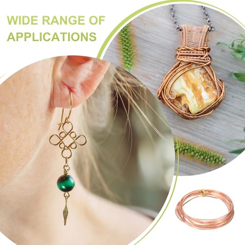 PATIKIL 99.9% Pure Copper Wire for Jewelry Making, 12 Gauge (2mm) Copper Craft Wire 9.8 Feet Beading Jewelry Making Supplies for Crafting Wreath Electroculture Gardening - size: 12 Gauge x 9.8 Feet