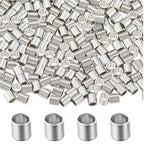 500Pcs 2mm Platinum Crimp Beads Tube Set - Universal Positioning Columns Spacer Beads Metal Tube Loose Beads for DIY Jewelry Making and Necklace Bracelets Anklets Making(Platinum) - color: Platinum
