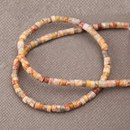 150PCs Natural Crazy Lace Agate Spacer Beads, Loose Semi Precious Flat Round Gemstone Heishi Disc Stone Beads for Beading Jewelry Making 4mm*2mm 38cm - color: Crazy Lace Agate, size: 4MM*2MM