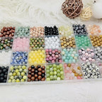 1120pcs Natural Stone Beads Polished Beading 6mm Loose Beads Gemstone Crystal Energy Stone Healing Power for DIY Jewelry Making (6mm 28 Materials A) - color: 28 Materials A, size: 6mm