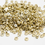 1000pcs Gold Letter Beads for Bracelets, 4x7mm Black Alphabet A-Z Beads for Jewelry Making Friendship Bracelets (4 * 7 Gold) - color: 4x7mm gold
