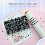 Looconi 1400pcs Black Letter Beads Star and Heart Beads 7x4mm Alphabet for Jewelry Making - color: Blacklheartstar, size: 7x4mm