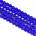 MJDCB 30pcs Sapphire Blue Cat Eye Stone Beads 12mm Round Crystal Loose Bead for Jewelry Making DIY Bracelets Necklace - color: Sapphire Blue, size: 12mm(30pcs)