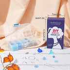 SUNNYCLUE 1 Box Make 10 Pairs Flower Petal Earrings Making Kit Blue Flower Petal Charms Acrylic Bead Caps with Pearl Beads Geometric Linking Rings for Women Beginners DIY Earring Jewelry Making - color: Diy 10 Pairs Blue Themed Acrylic Flower Earrings