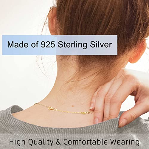 925 Sterling Silver Necklace Extender Gold Necklace Extender Gold Chain Extenders for Necklaces 2", 4", 6" Inches - color: Gold, size: 2 4 6 inch