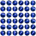 100pcs Dark Blue Cat Eye Beads 8mm Round Semi Precious Stone Hole Size 1mm DIY Charm Spacer Beading Smooth Gemstone Loose Beads for Jewelry Making Bracelets Necklaces Earrings Crafting - color: Dark Blue