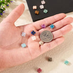 15 Pcs 8mm Cross Beads Small Cross Crucifix Beads Natural White Gemstone Loose Beads Crystal Crucifix Charms for Easter Holiday Eid Mubarak Ramadan Jewelry Making - color: 15 Colors-Mix Stones