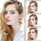 Bonuci 100 Pairs Wood Earring Findings Flat Earring Posts DIY Earring with Rubber Bullet Earring Backs Making Supplies Round Wooden Earring Pin Studs for Jewelry Earrings Making Women