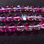 Smooth Angel Aura Quarz Beads Shining Mermaid Mystic Gemstone Loose Beads for DIY Jewelry Making 38pcs/Strand (Red,10mm) - color: Red, size: 10mm