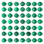 QINJIEJIE 100PCS Malachite Beads 8mm Natural Stone Beads Round Loose Gemstone Bead for Bracelet Beading Crystal Jewelry Making DIY Necklace Earrings 0.32" - color: Malachite, size: 100PCS