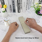 LUSTEMBER 330 Feet Satin Nylon String, 1 mm Silky Smooth Durable Nylon Cord for Jewelry Making, Bracelets, Beading, Necklaces, Macrame, Kumihimo, Rattail, and Chinese Knot Craft - size: Cream