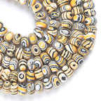 76pcs 5x8mm Natural Stone Yellow Malachite Rondelle Spacer Loose Beads Abacus Disk Stone Round Loose Gemstone Beads for Jewelry Making DIY Bracelet Necklace - color: Yellow Malachite Stone