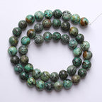 6mm 60pcs Natural African Turquoise Stone Beads for Jewelry Making Round Loose Gemstone Beads DIY Bracelet Necklace Earrings - color: African Turquoises, size: 6mm