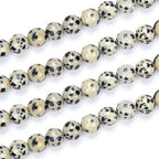 90pcs Adabele Natural Dalmatian Jasper Healing Gemstone 4mm (0.16 inch) Small Round Beads Gem Stone Spacer for Craft Jewelry Making GF17-4 - color: Dalmatian Jasper, size: 4mm (90pcs/1 Strand)