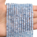 BONNY BOXX 1 Strand (150PCs) Natural 2 * 4mm Aquamarine Rondelle Beads, Natural Abacus Disk Stone Beads Loose Spacer Gemstone for DIY Bracelet Necklace Jewelry Making - color: Aquamarine, size: 2*4MM