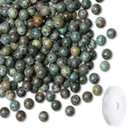 Natural Indian Turquoise Beads 100Pcs 8mm Crystal Beads Green Loose DIY Round Stone Bead for Bracelet Necklace Earrings Making - color: C-Indian Turquoise, size: 100pcs