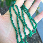 500pcs Czech Faceted Rondelle Crystal Glass Loose Beads 4mm Small Tiny Spacer Bulk Emerald Green for DIY Craft Jewelry Making CCR424 - color: Emerald Green, size: 4mm (0.16") - 500pcs