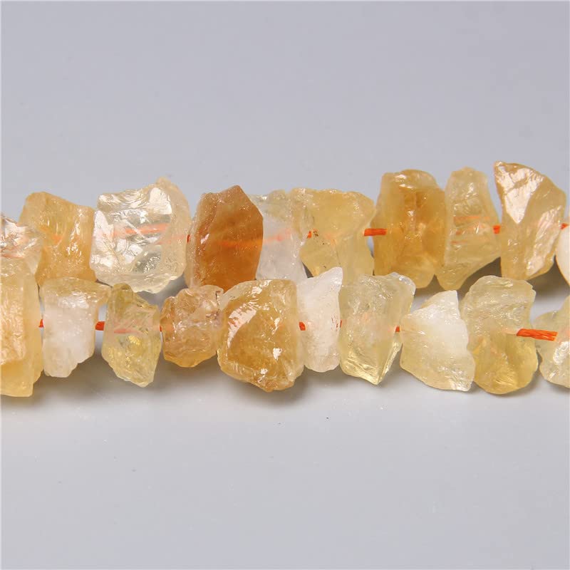 10-13mm Natural Irregular Freeform Raw Yellow Quartz Stone Nugget Beads Reiki Crystal Healing Minerals Quartz Bead DIY Jewelry Making - color: Yellow Quartz