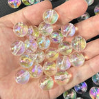 Mixed Lots Shiny AB Color Acrylic Bead DIY Beading Hairband Bracelets Necklace Craft Embelishment (Clear AB) - color: Clear AB