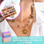 MODDA Natural Stone Jewelry Making Kit - Includes Crystal, Chip Beads, Necklace, Bracelet, Earrings, Ring Making Supplies, Crafts for Adults, Beginners, Christmas Gift for Teens, Girls, Women, Moms - color: Natural Stone Jewelry Making kit