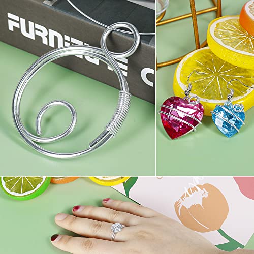 18 Gauge Aluminum Craft Wire, 165 Feet 1mm Bendable Metal Wire for Jewelry Making, Sculpting, Floral Making, Wreath Making, Crafting, Wire Wrapping, Christmas Ornaments (Silver) - color: Silver
