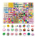 480PCS Flower Polymer Clay Beads for Bracelet Earring Jewelry Making, Mixed Clay Spacer Beads Charms for DIY Art Craft Gifts (Flower) - color: Flower