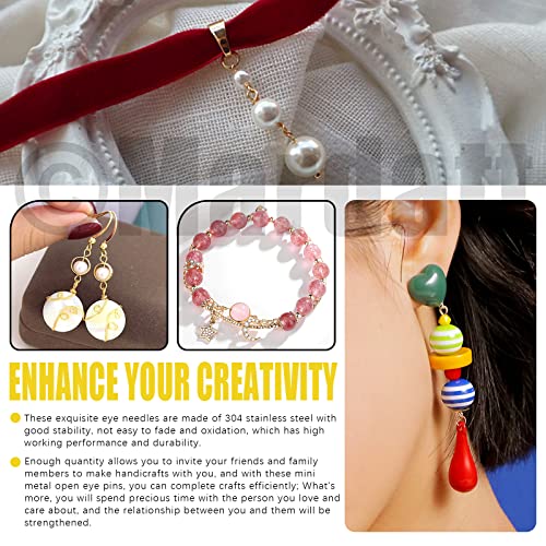 4801 Pcs 6 Size Open Eyepins Assortment Set and Pliers with Store Case in Gold, Silver, Bronze, Gun Metal Open Eye Pins Findings for DIY Earrings, Bracelet, Pendant Jewelry Making