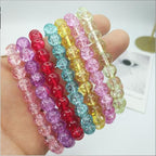 Colorful Stackable Resin Beaded Bracelets Set for Women Dainty Neon Clear Acrylic Beads Stretchable Bracelet Pack Trendy Transparent Round Balls Jewelry - color: Colorful2