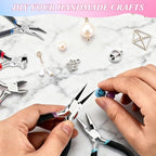 URSKYTOUS 5Pcs Jewelry Pliers Set Pliers for Jewellery Making Include Needle Nose Chain Nose Round Bent Plier Wire Cutter Jewelry Plier Tools for Jewelry Repair Bracelet Beading Craft Making Supplies - color: Eq 5pcs-black