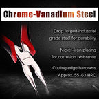 SPEEDWOX Long Nose Pliers 5 Inches Micro Wire Cutters Side Cutting with Spring Multi Use Mini Precision Fine Pliers Functional Professional Jewelry Making Tool Serrated Jaws Chrome Vanadium Steel - style: Long Nose Pliers